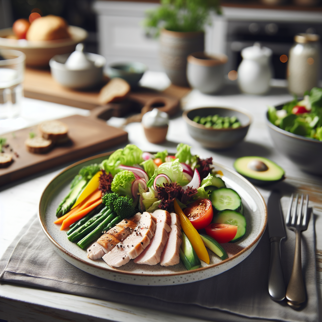 Plato ligero para la noche con ingredientes frescos y saludables