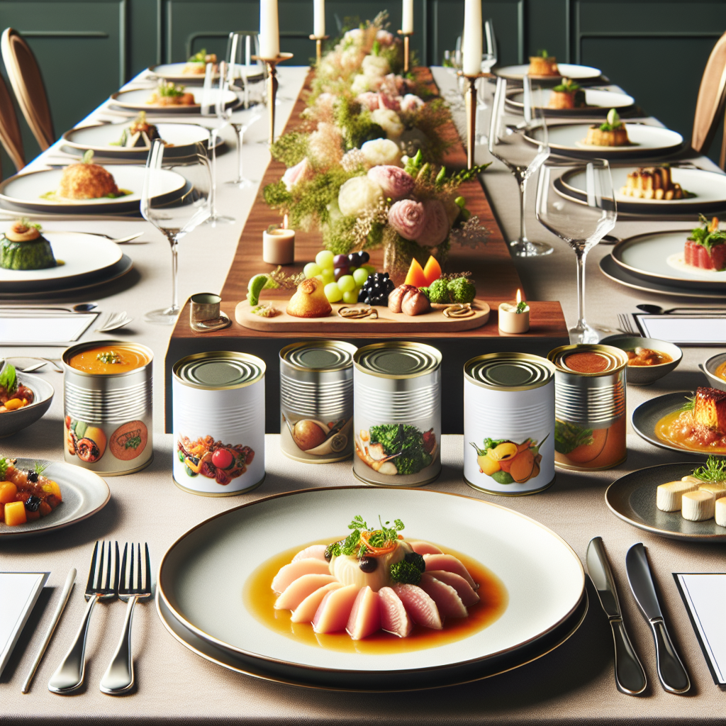 Conservas para preparar recetas para eventos especiales en platos gourmet