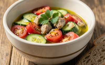 Receta Definitiva: Gazpacho Manchego con Carne de Codorniz en Conserva