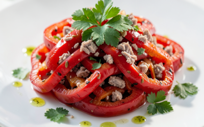 Ensalada de pimientos asados con atún: Receta Definitiva